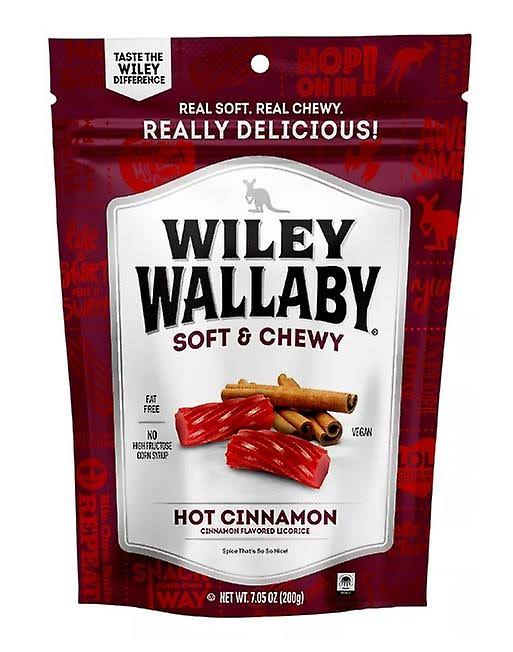 Wiley Wallaby 121193 Hot Cinnamon Licorice Soft & Chewy 7.05 oz