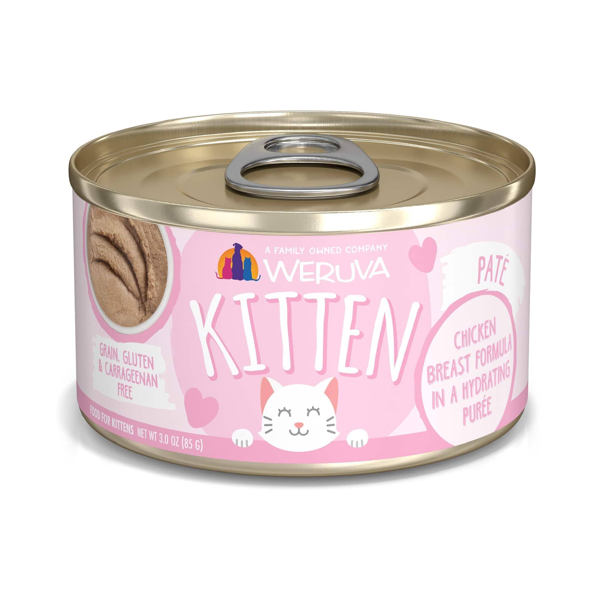 Weruva Kitten Chicken Breast Formula Pate Canned Wet Cat Food - 3 oz