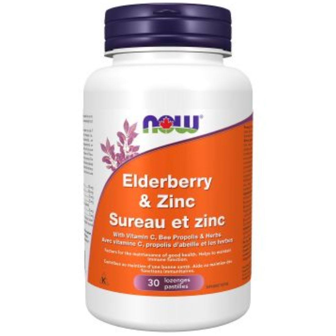 Now Elderberry Zinc Lozenge - 30ct
