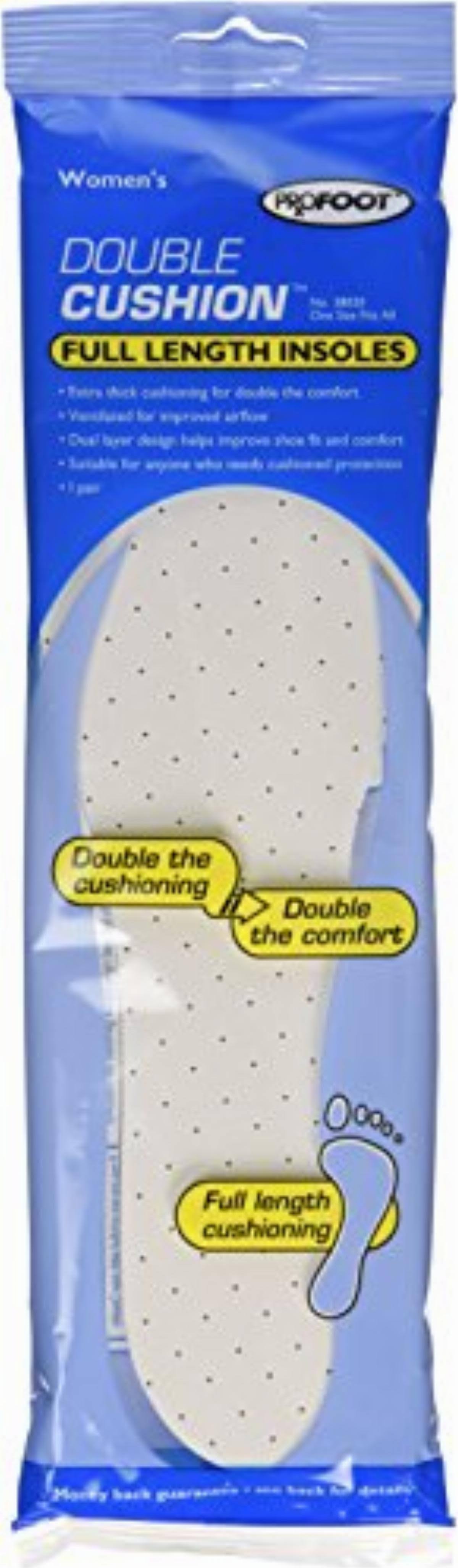Profoot Double Cushion Insoles Full Length Women