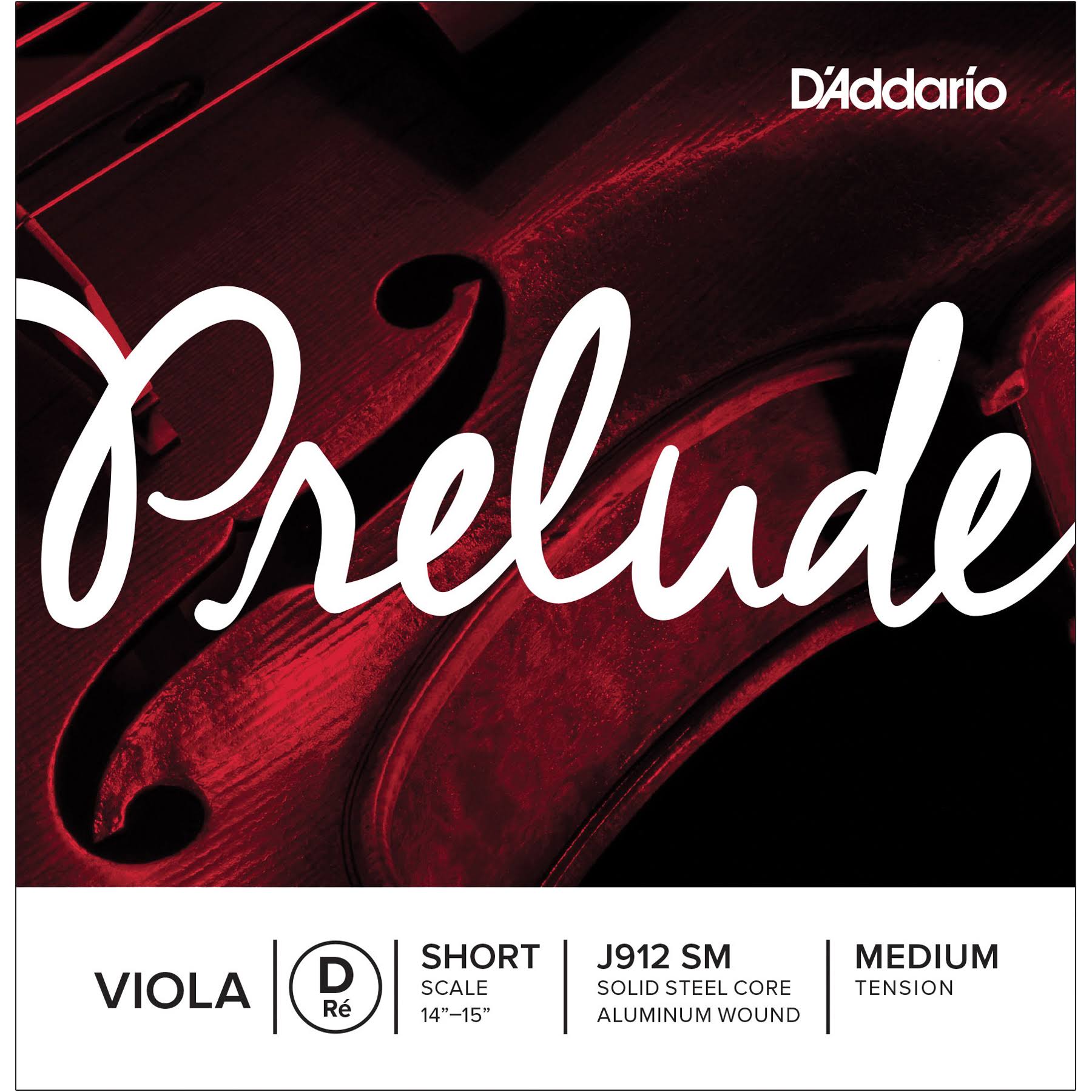 Prelude Viola D Guitar String - Short, Medium, Scale 13" to 15"