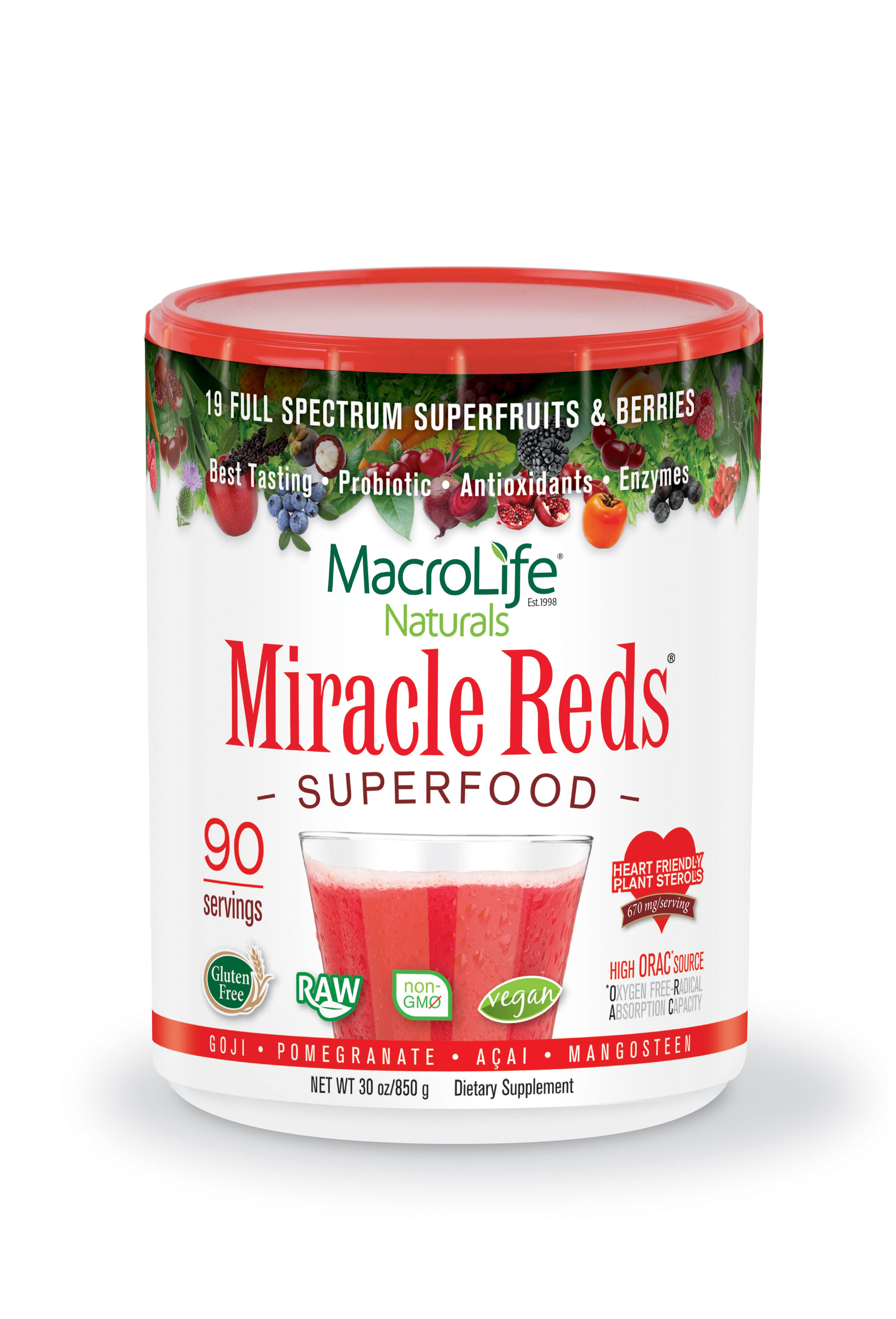 MacroLife Naturals Miracle Reds Superfood - 850g