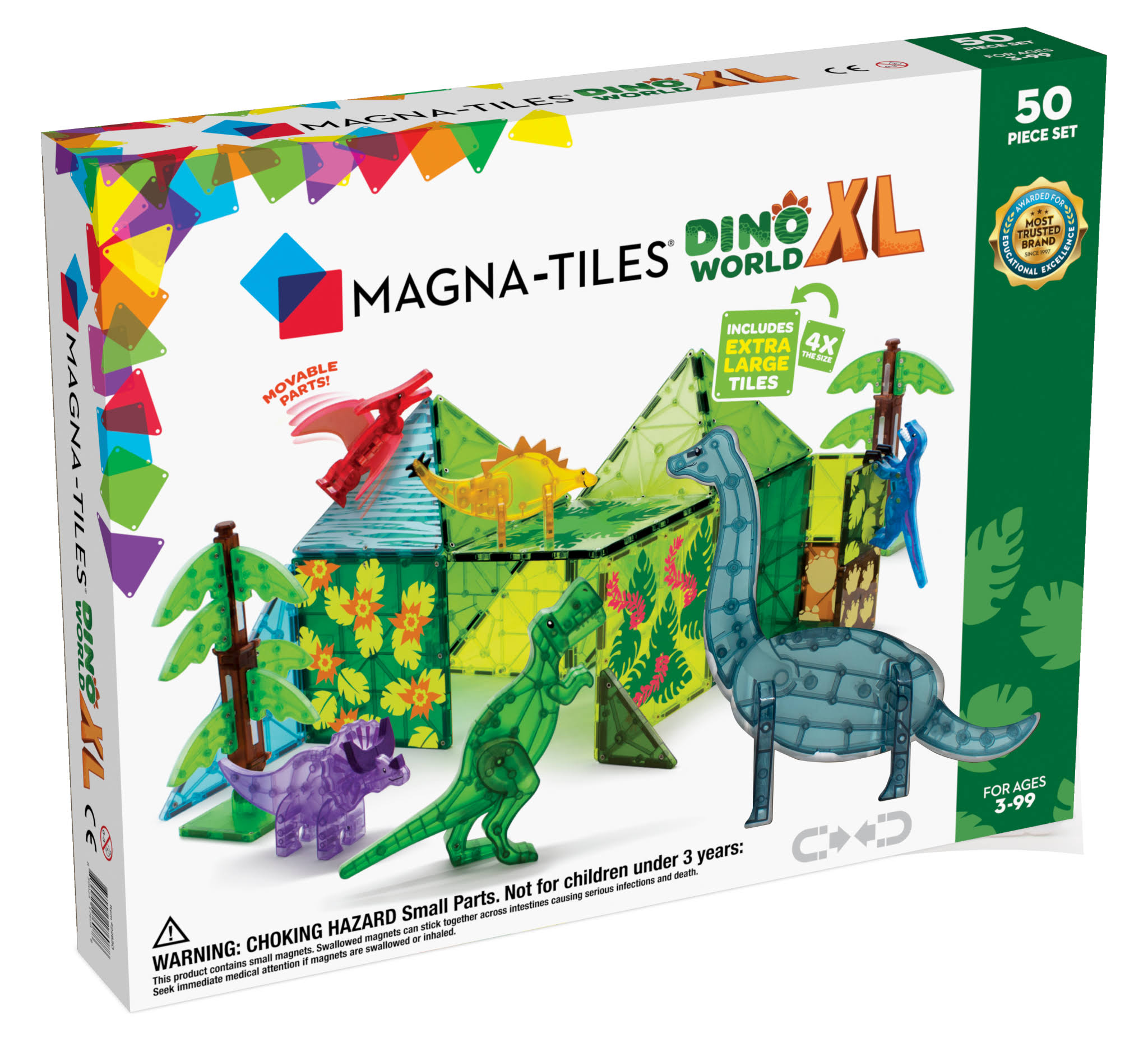 Magna Tiles - Dino World XL 50 piece Set