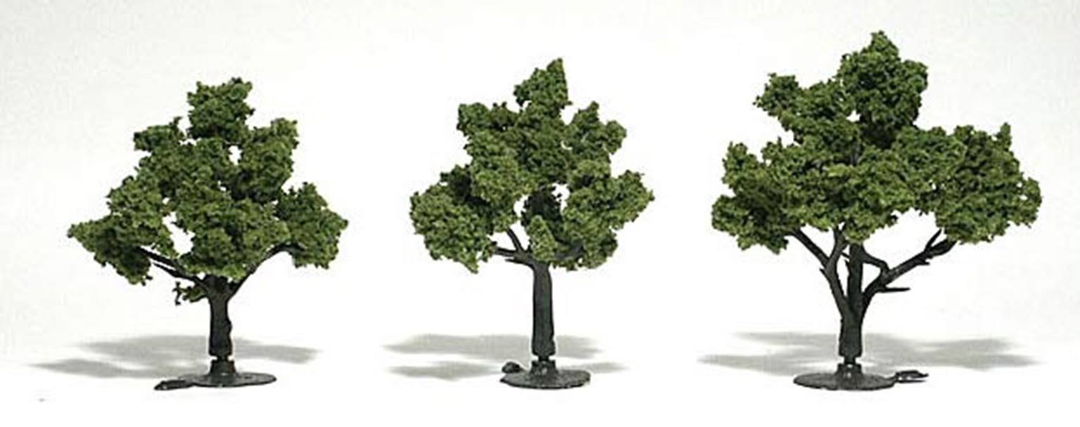 Woodland Scenics TR1506 3" to 4" Light Green Trees (Pk 3)