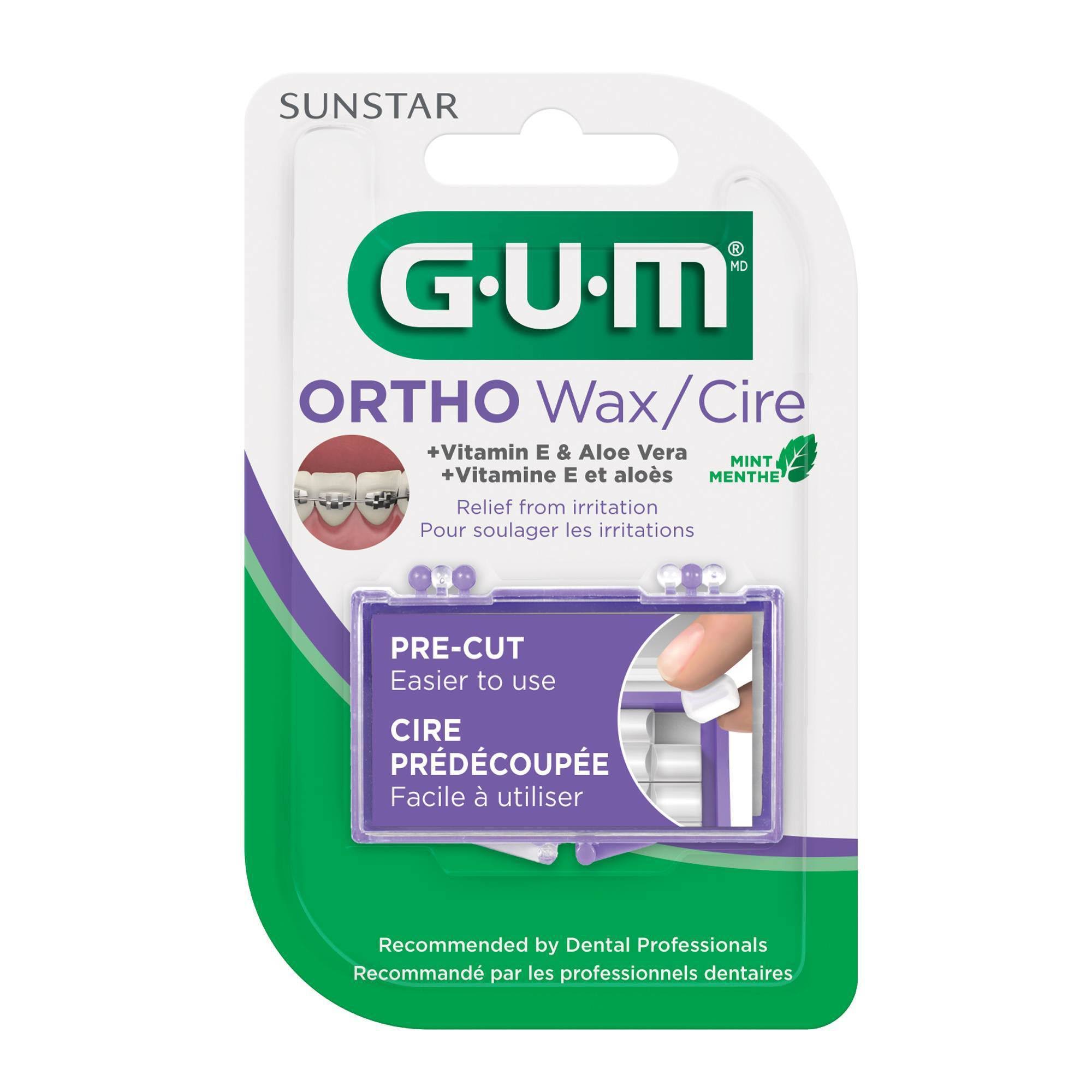 Sunstar GUM Ortho Wax - Mint, .8 Oz