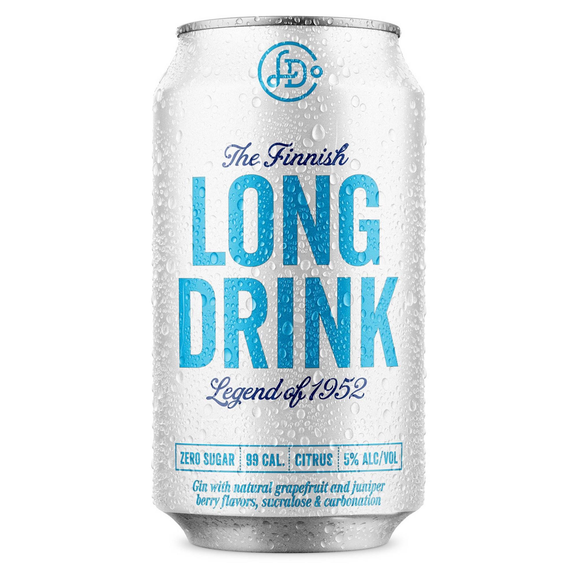 Long Drink The Finnish Gin, Zero Sugar - 6 pack, 12 oz cans