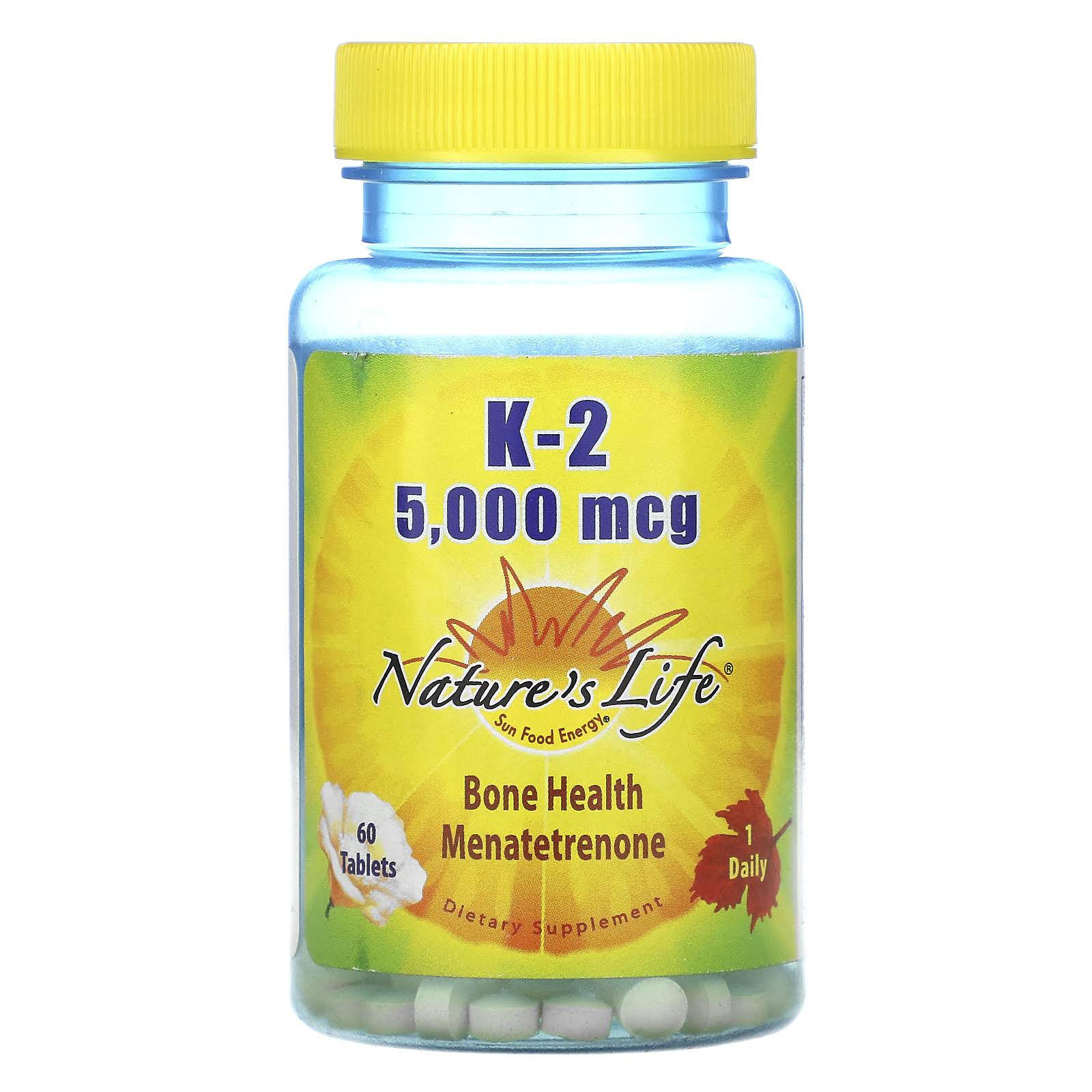 Nature's Life K2 5000mcg Bone Health Dietary Supplement - 60ct