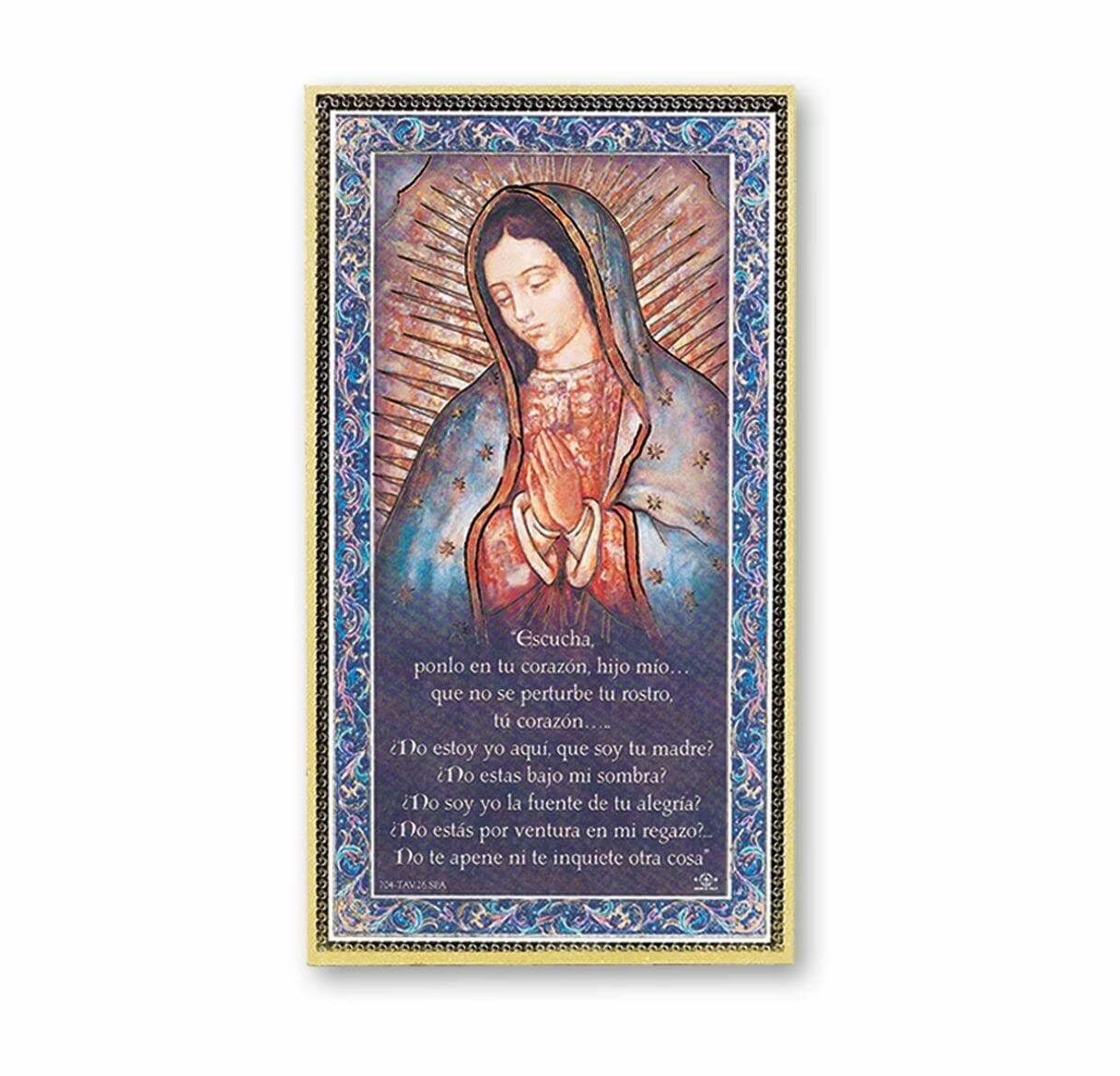 Our Lady of Guadalupe (Spanish) Gold Foil Wood Plaque