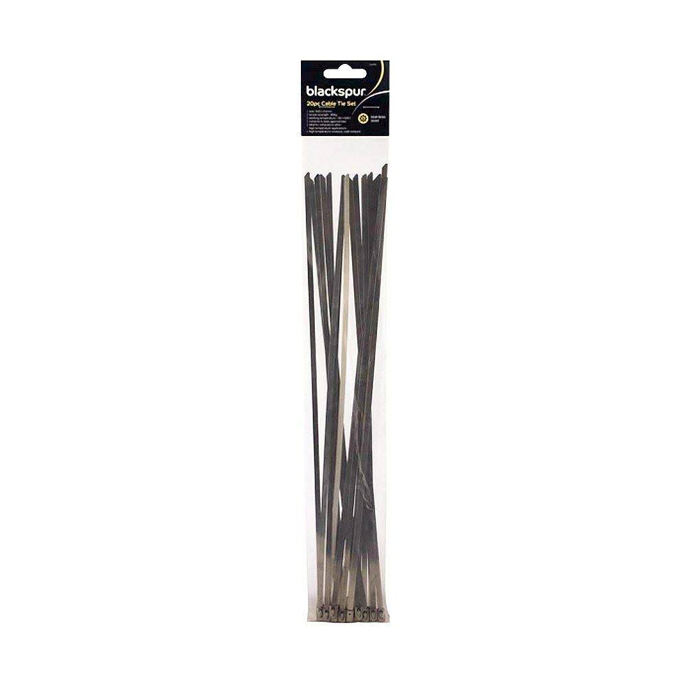 Blackspur 360 x 4.6mm Stainless Steel Cable Tie - 20 PIECE