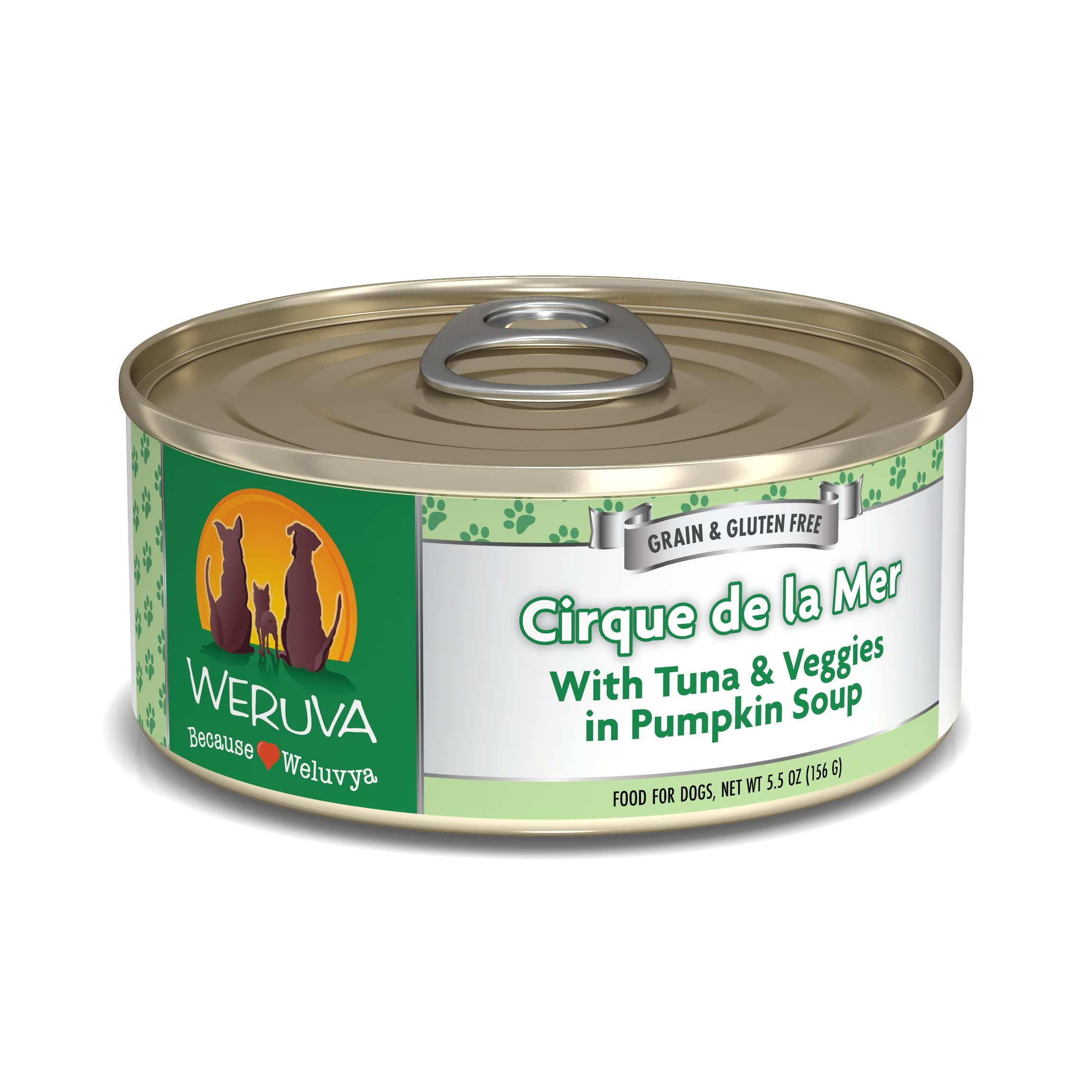 Weruva Grain-Free Cirque De La Mer Dog Food - Tuna & Veggies in Pumpkin Soup, 5.5oz