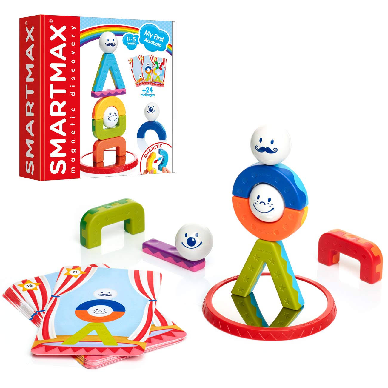 SmartMax My First Acrobats Stem Magnetic Toy with Building Challenges