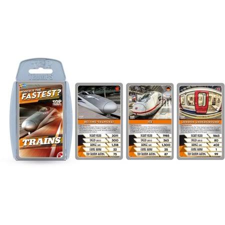 Fastest Trains Top Trumps Playing Card Game