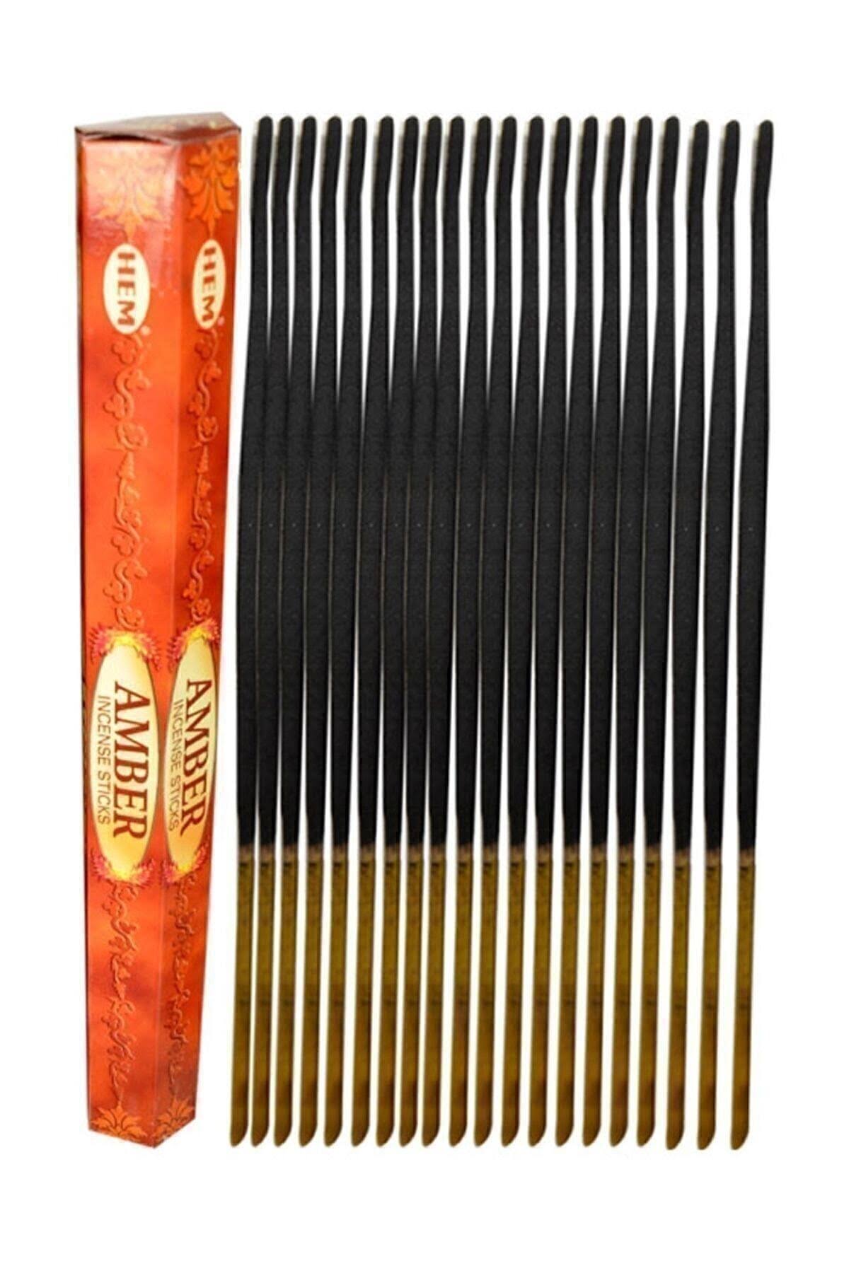 Amber - 20 Stick Hex Tube - HEM Incense