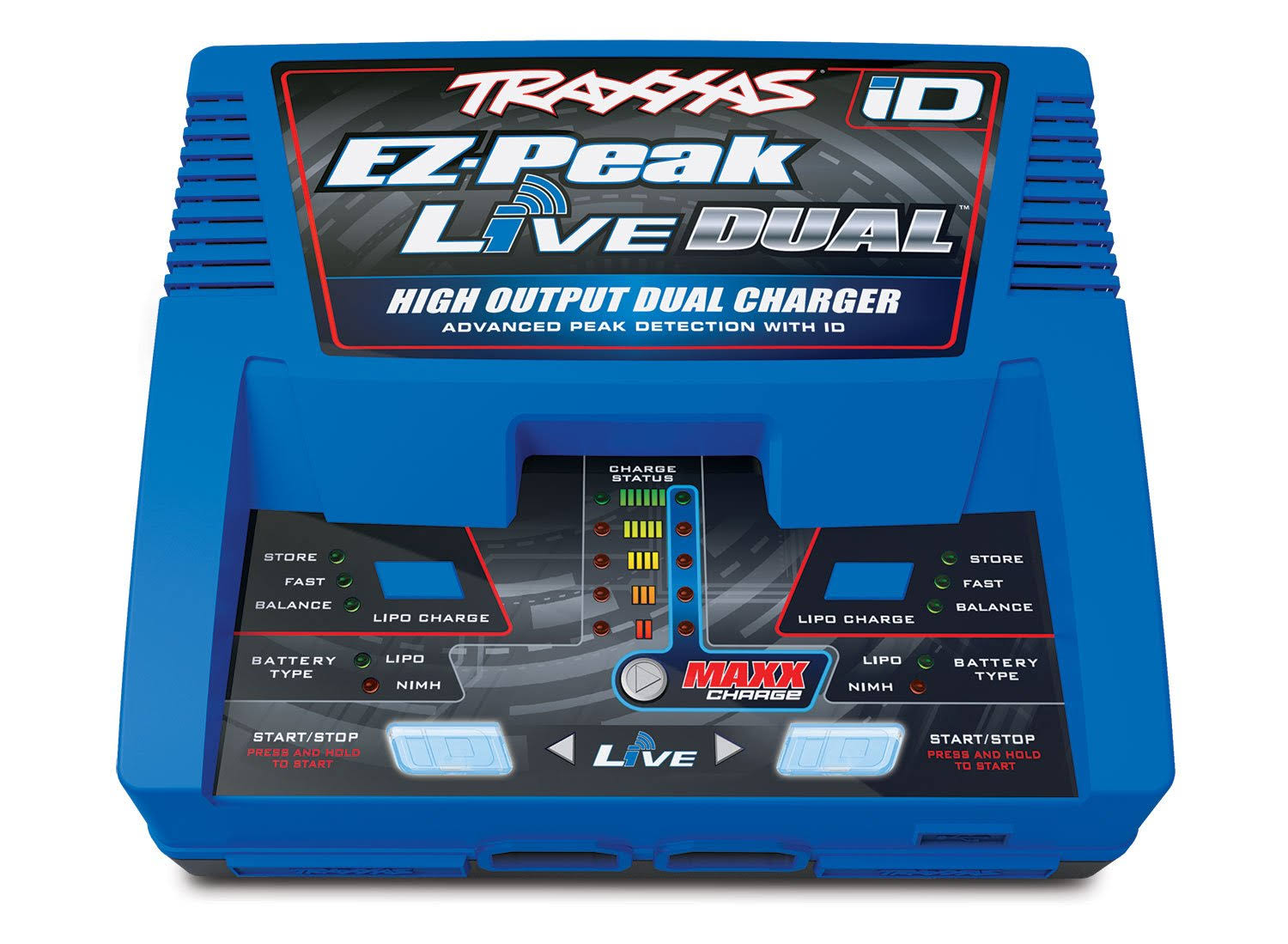 Traxxas Charger, EZ-Peak Live Dual, 200W, NiMH/LiPo with iD Auto