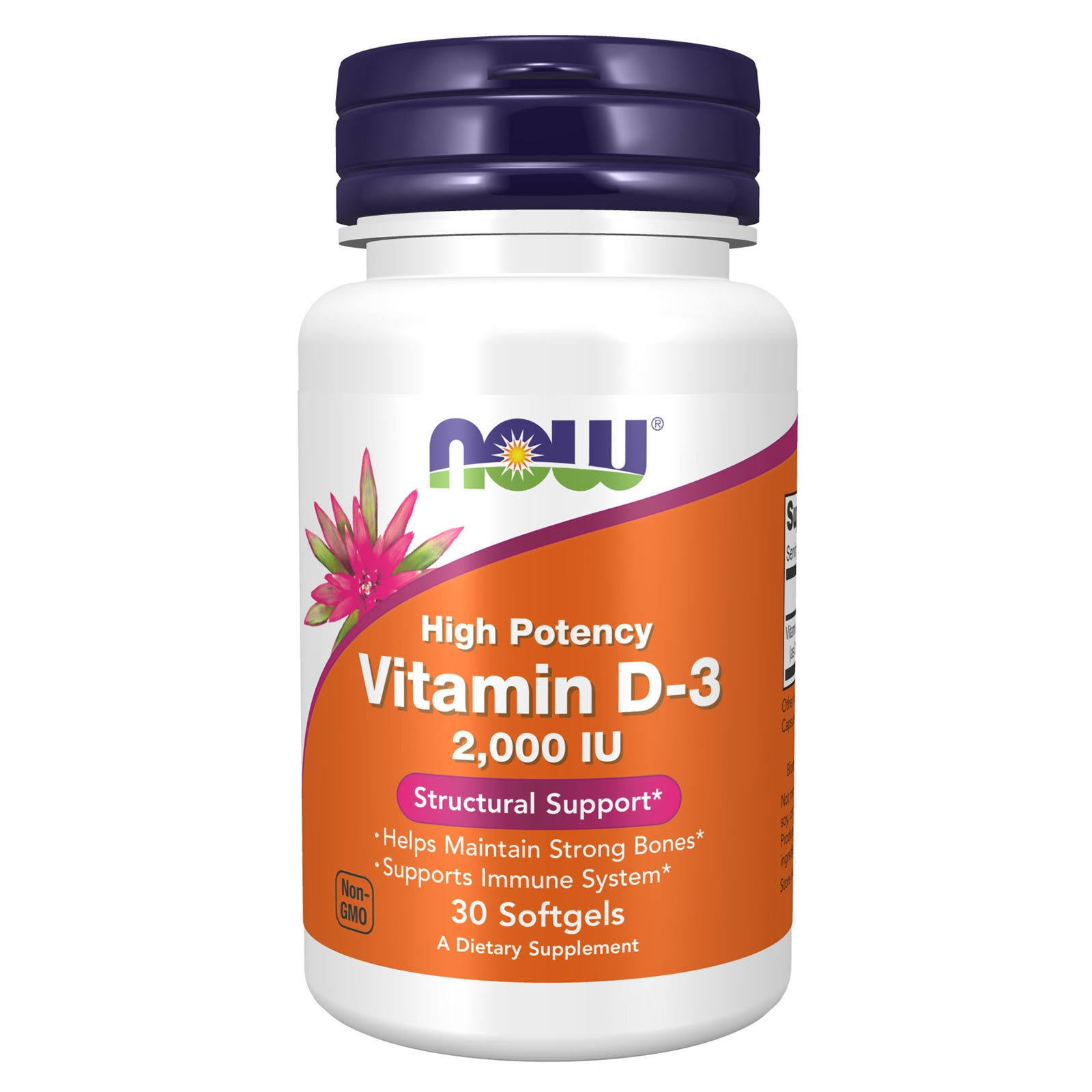 NOW Foods Vitamin D-3 2000 IU 30 Softgels