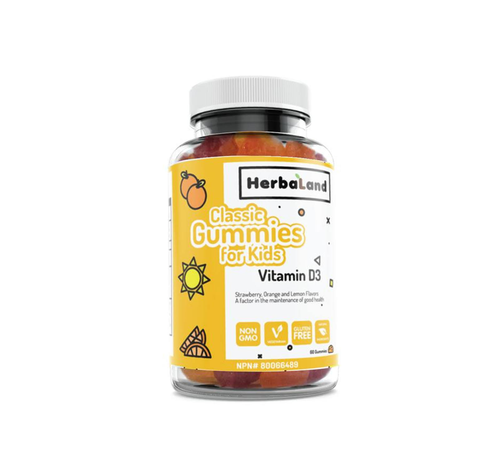 Herbaland Classic Gummy for Kids: Vitamin D, 60 Gummies
