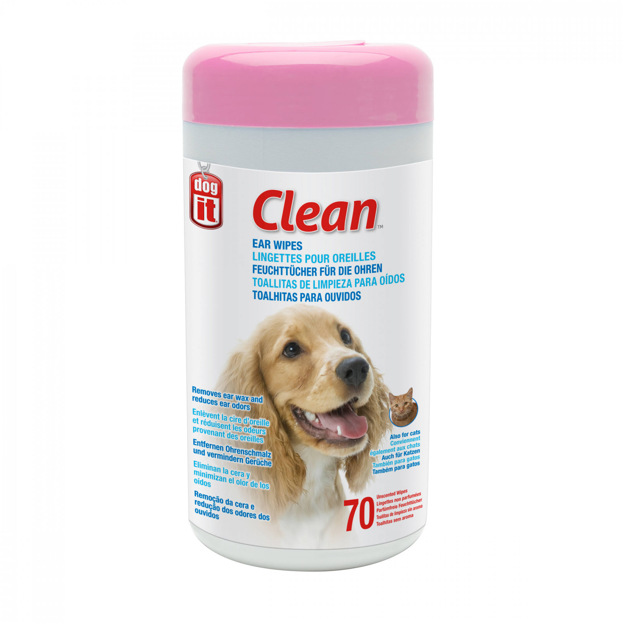 Dogit Clean Ear Wipes - 70ct