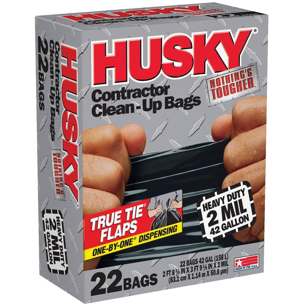 Husky Contractor Clean Up Bags - 42gal, 22gal