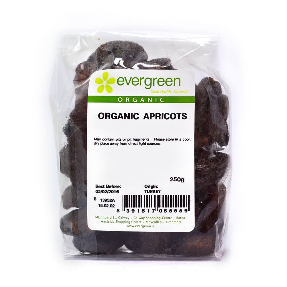 Evergreen Organic Apricots 250g