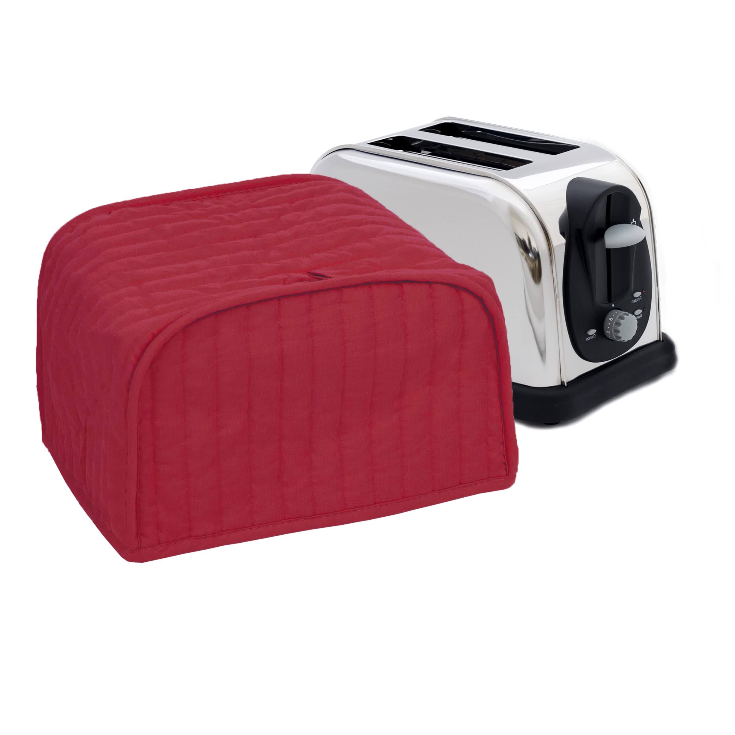 Ritz Cotton Quilted Two Slice Toaster Dust Cover - Red