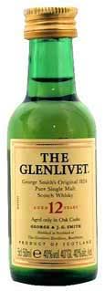 The Glenlivet 12 Year Old Single Malt Scotch - 50 ml bottle
