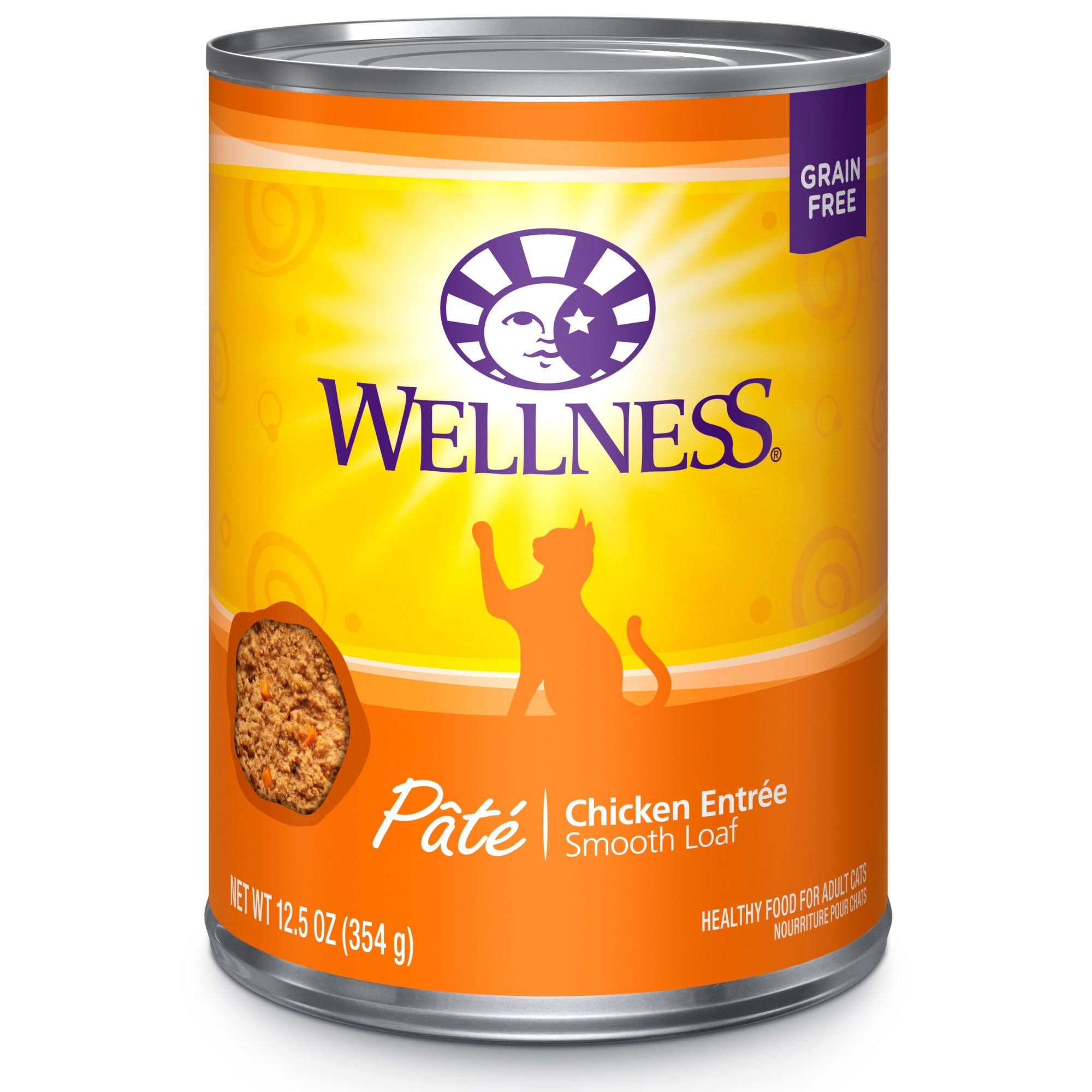 Wellness Complete Health Natural Canned Cat Food - Grain Free, Wet, Chicken