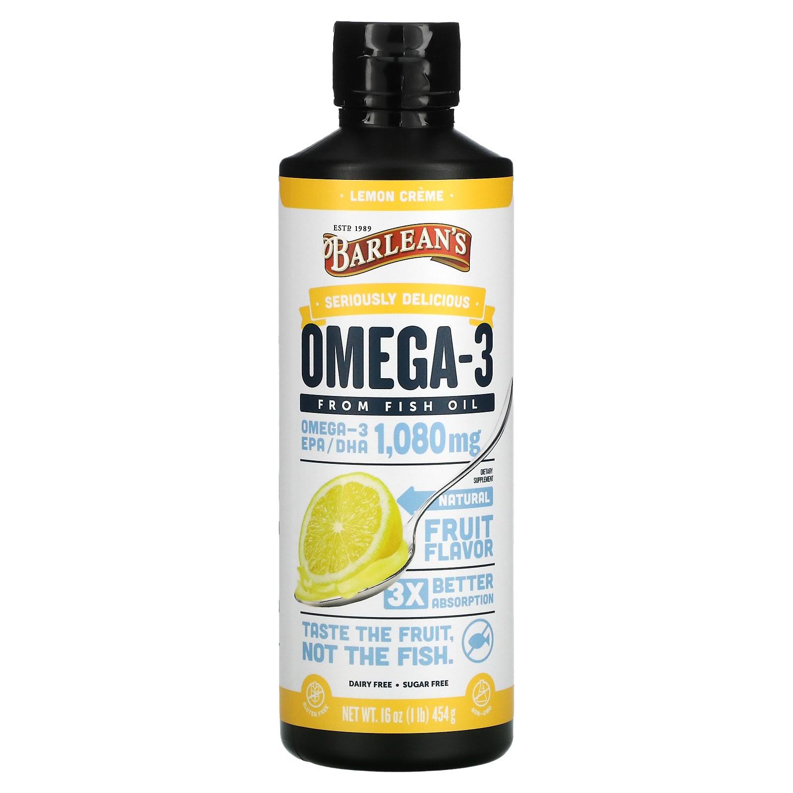 Barlean's Omega Swirl Fish Oil - Lemon Zest, 16oz