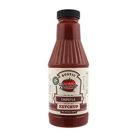 Rustic Tomato Chipotle Ketchup - Handcrafted 100% Natural Flavored-Packed - 20 oz Bottle - 1 Pack