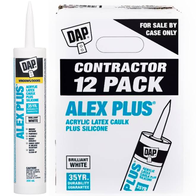 Alex Plus Caulk Contractor Pack - 12pk, 300ml, White