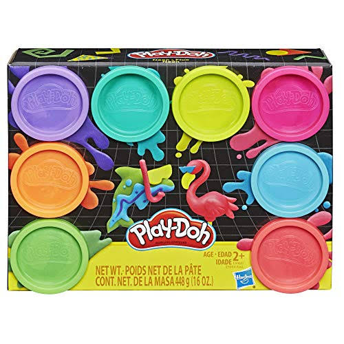 Play-Doh Neon Non Toxic Modeling Compound 8 Colors Clay Set - 8pk