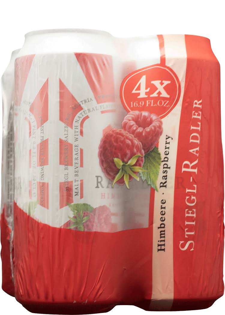 Stiegl Radler, Raspberry - 4 pack, 16.9 fl oz cans