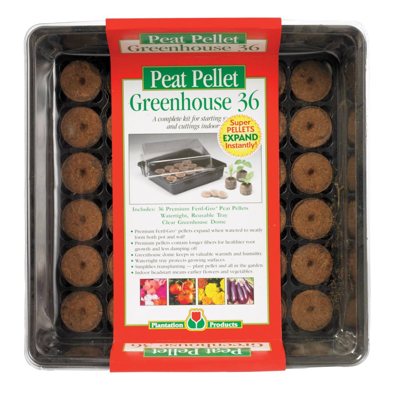 Peat Pellet Greenhouse Plant Seed Starter - 36 Count