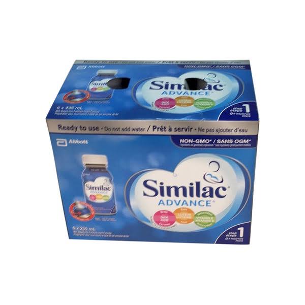 Similac Advance Step 1 Ready to Use Baby Formula - 235ml, 6pk