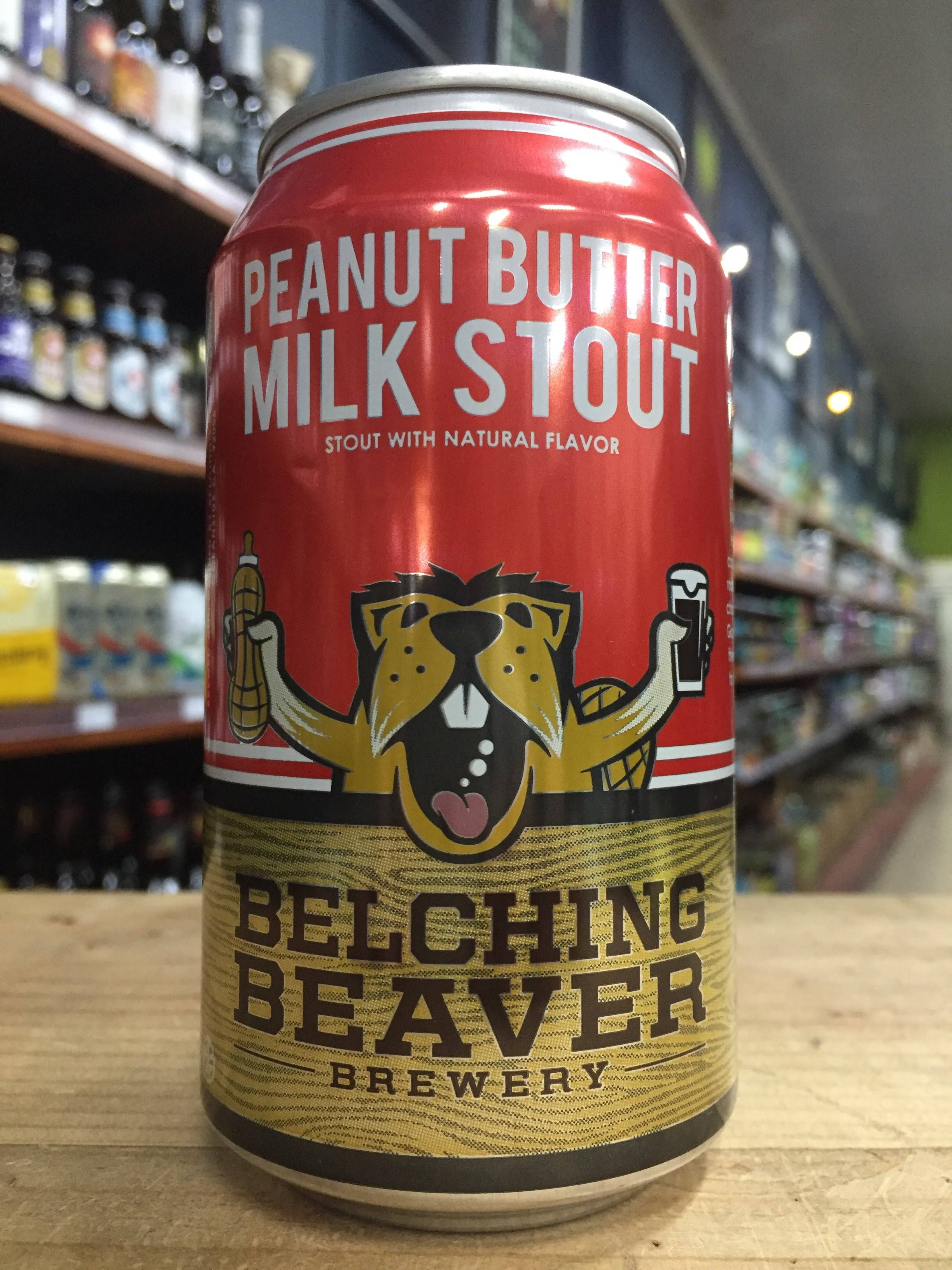 Belching Beaver Peanut Butter Milk Stout 355ml Can, Single