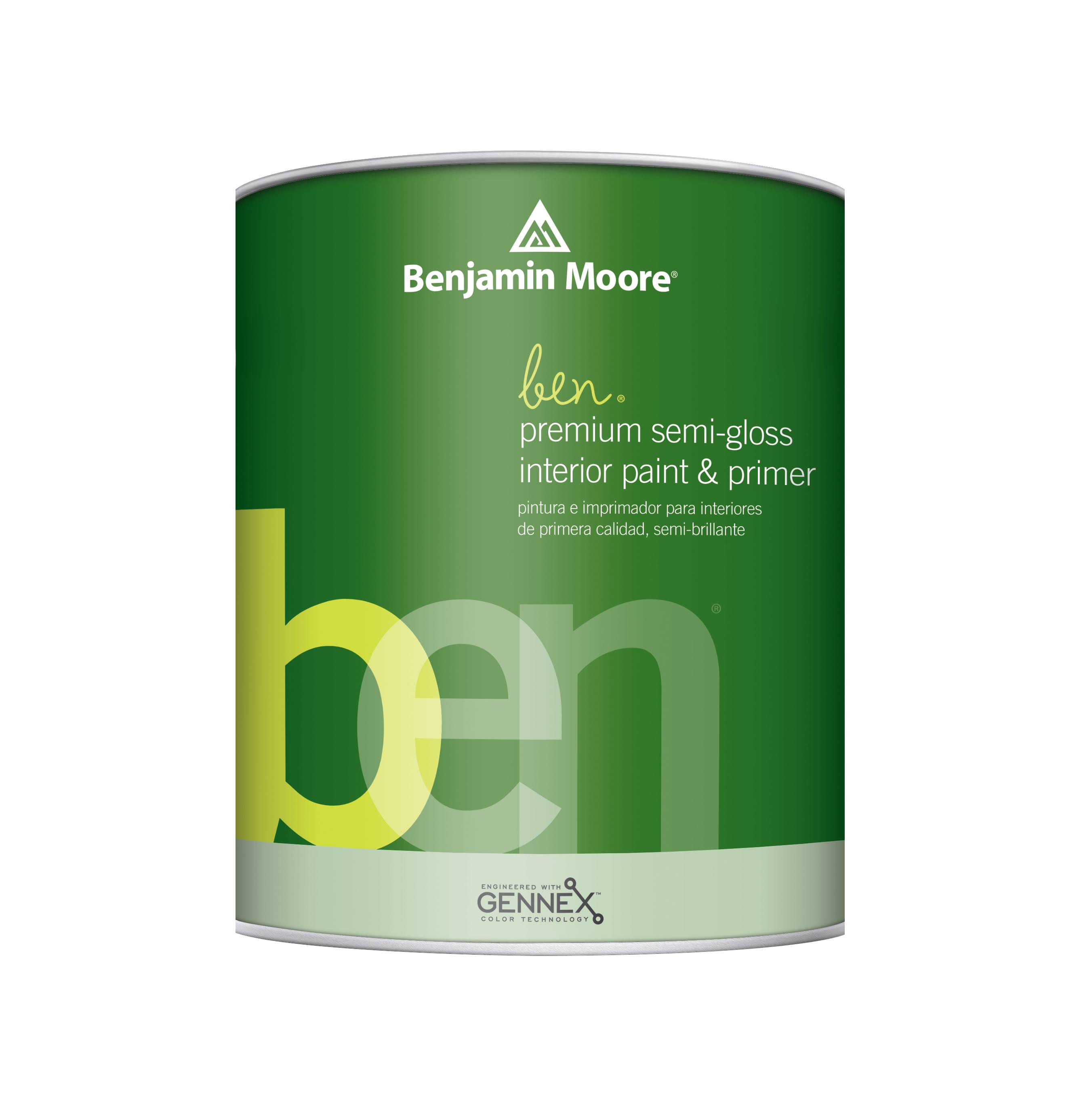 Benjamin Moore Ben Semi-Gloss Base 1 Paint Interior 1 qt.