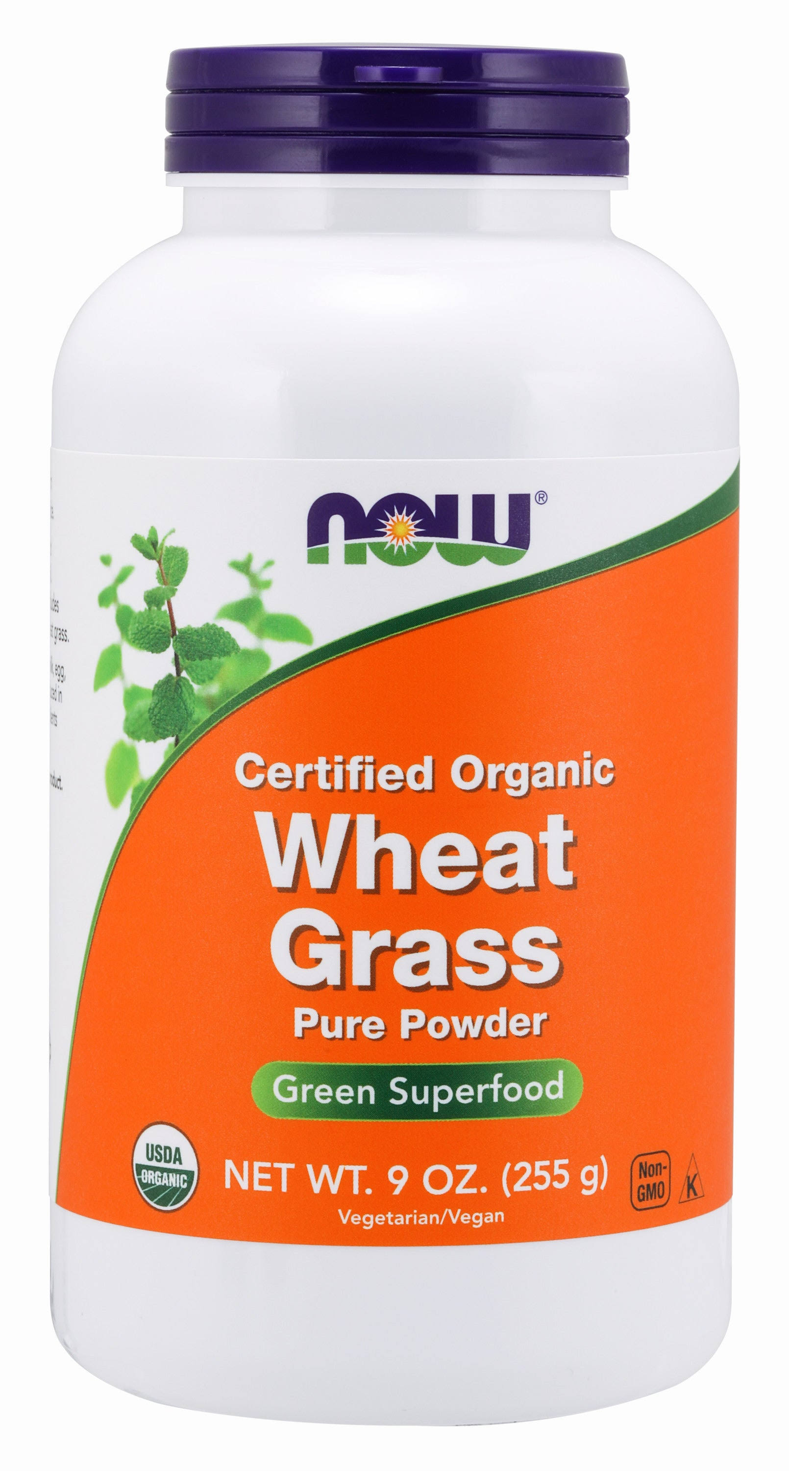 Now Foods - Organic Wheat Grass Pure Powder - 9 OZ. (255g)