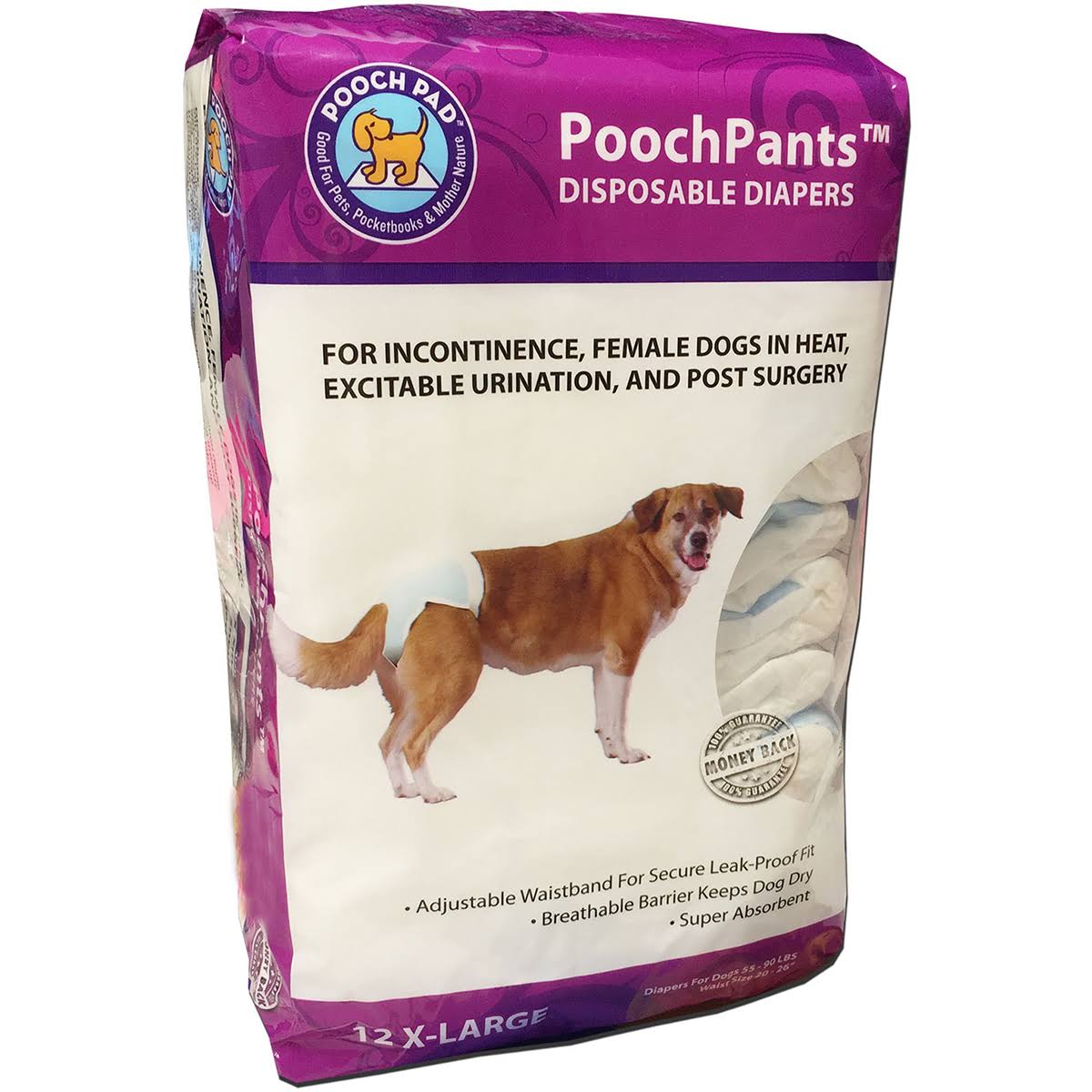 Poochpants Disposable Diaper - Small, 12pk