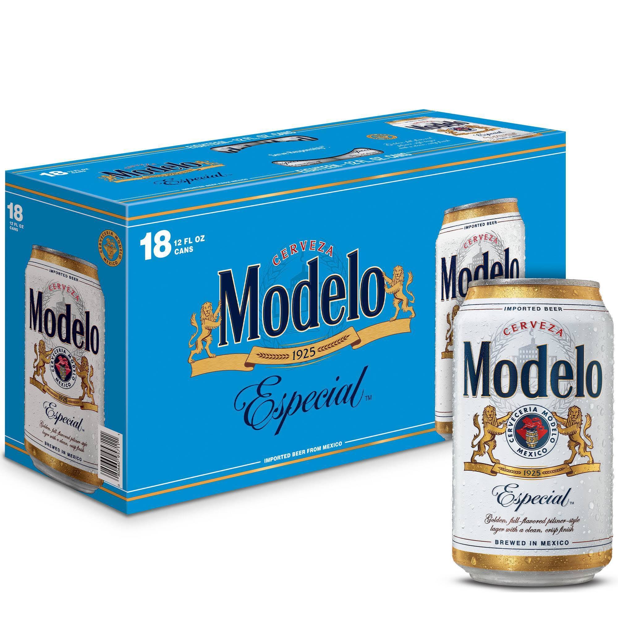 Modelo Beer, Especial - 18 pack, 12 fl oz cans