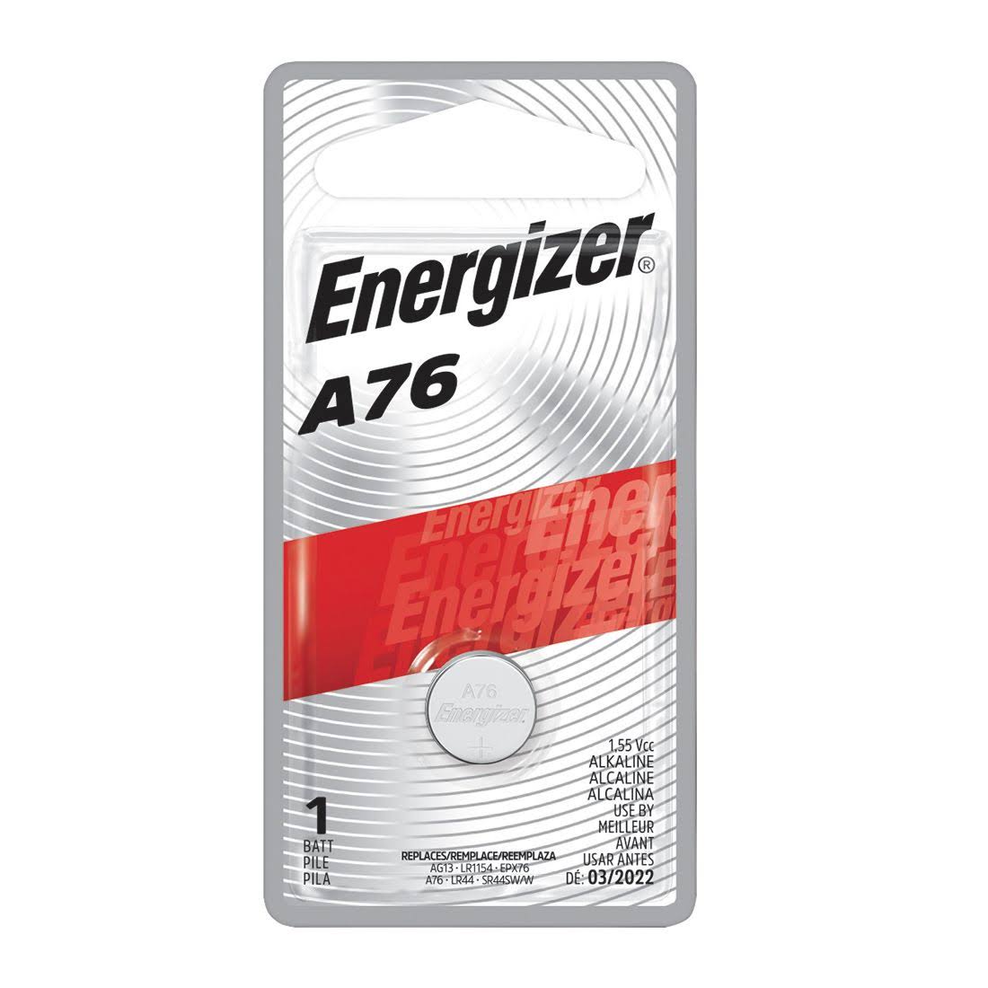 Energizer Watch Electronic Battery - Alkaline, A76, 1.5V