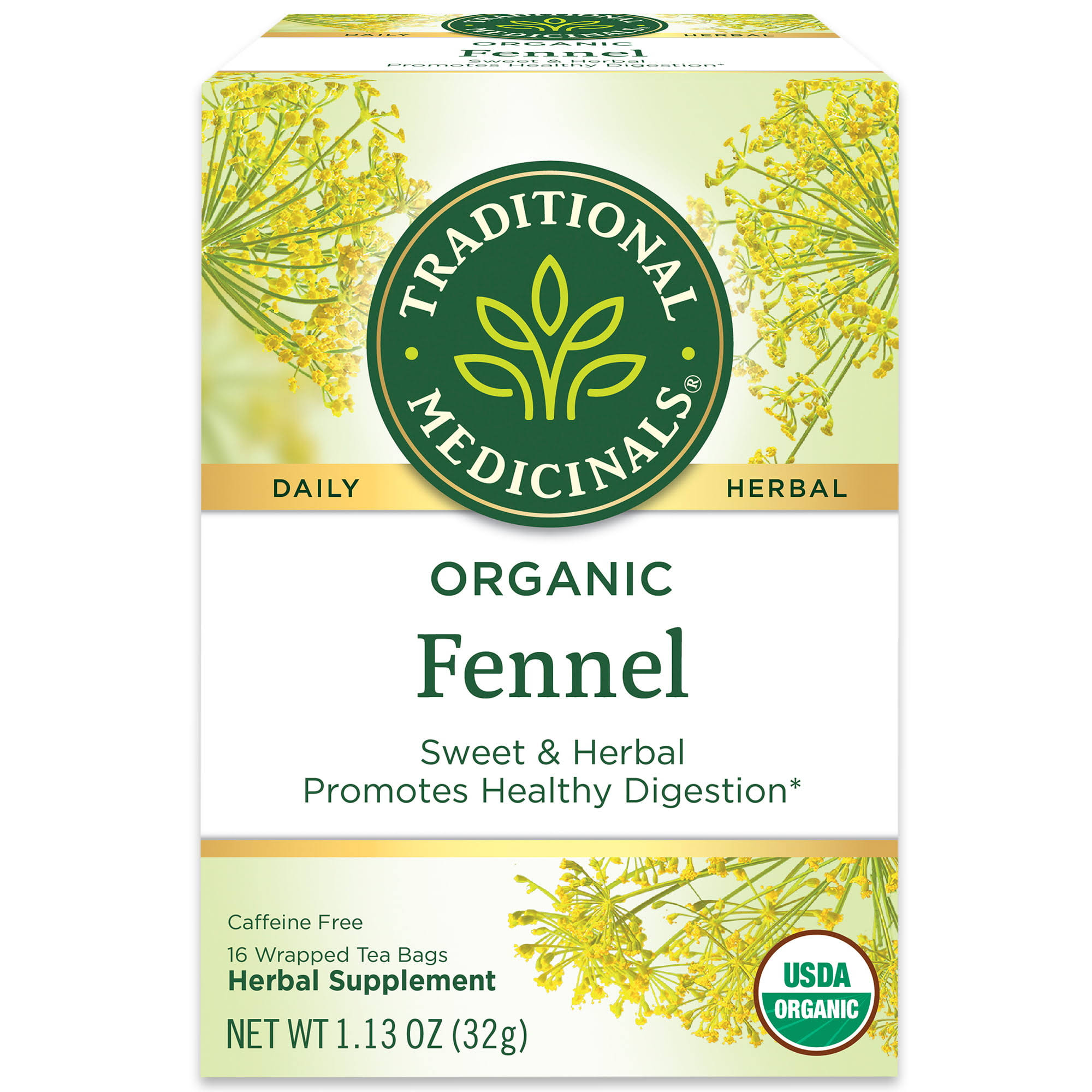 Traditional Medicinals Organic Fennel Tea - 16 Tea Bags
