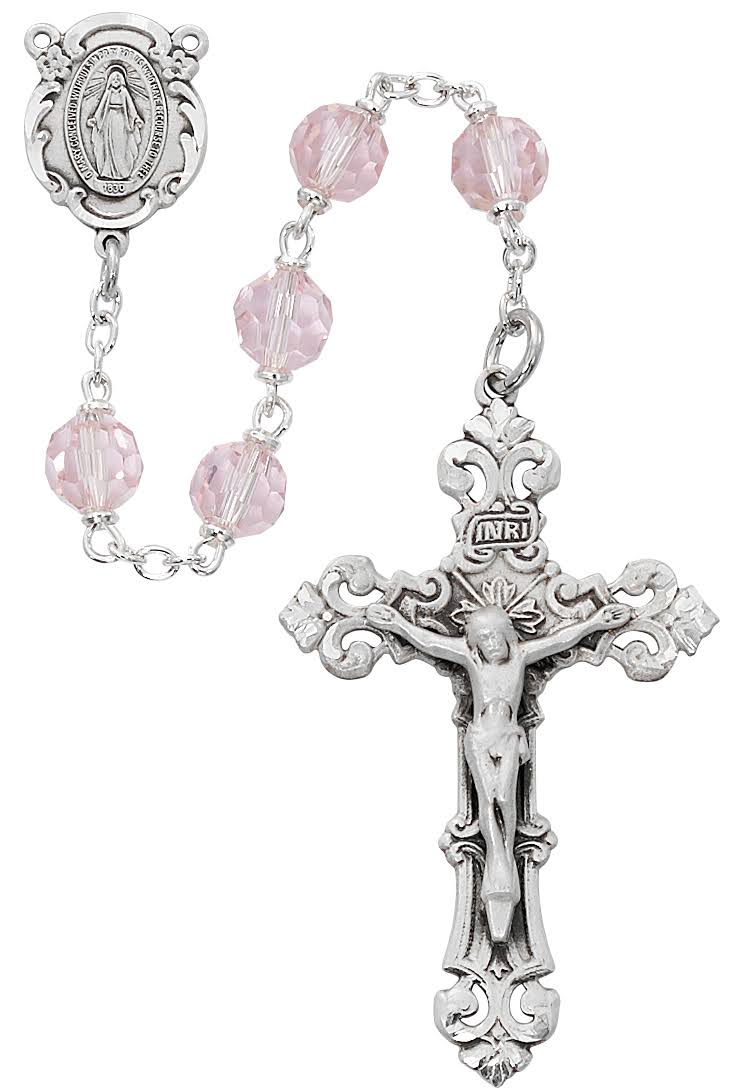 McVan R479lf 7 mm Pink Crystal Rosary