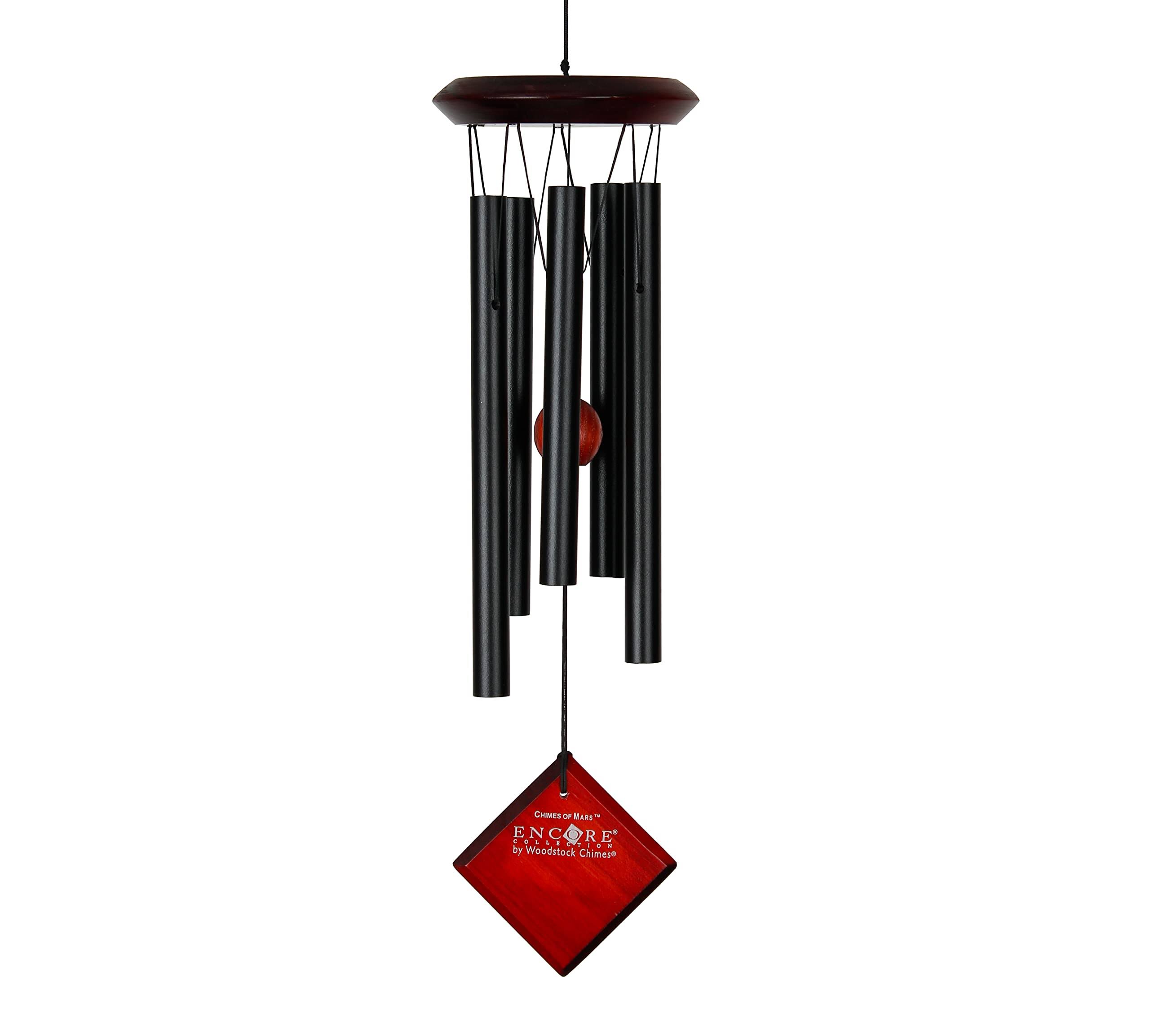 Woodstock Encore Collection Mars Wind Chime - Black, 17"