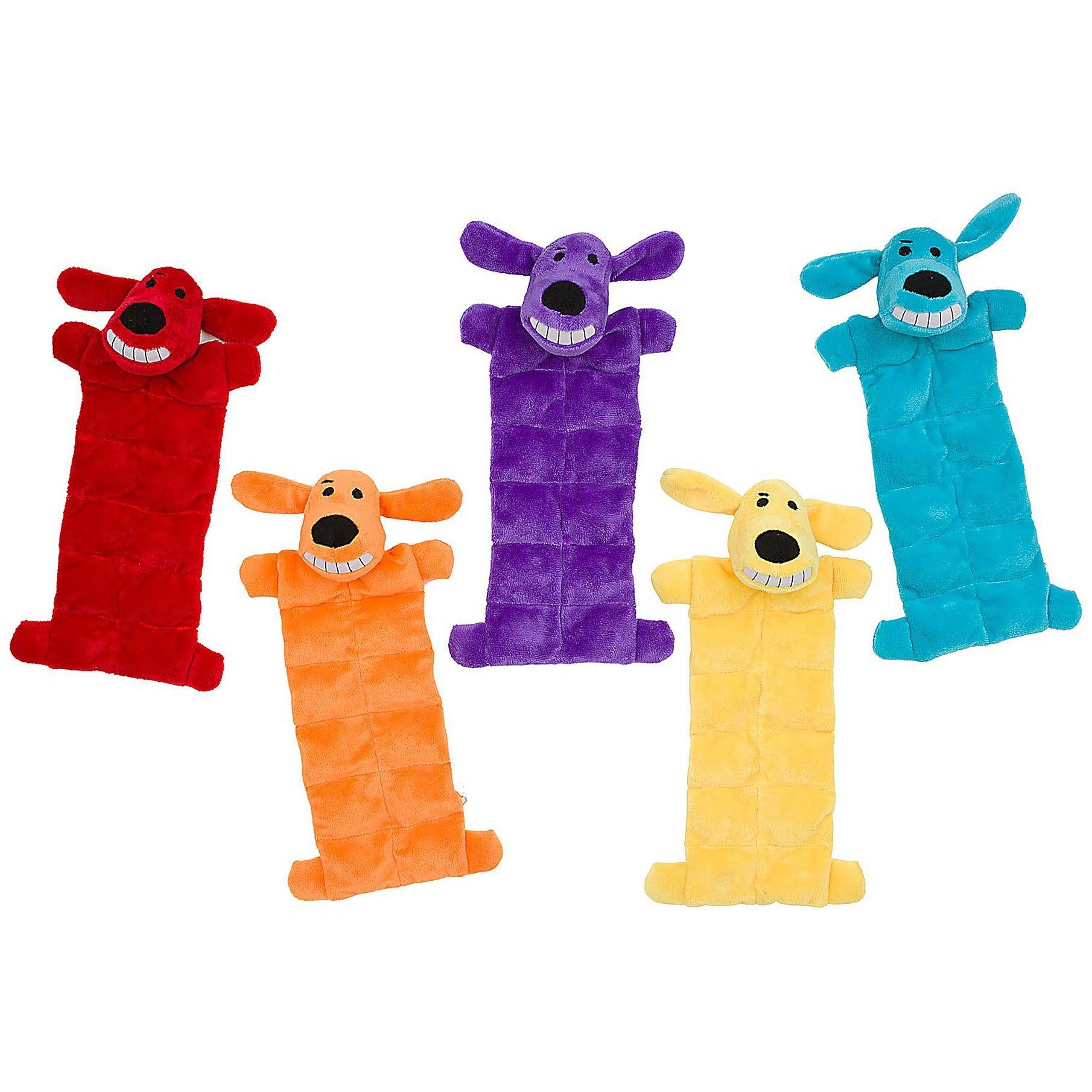 Multipet Squeaker Mat Soft Plush Dog Toy - Assorted Colours, 12''