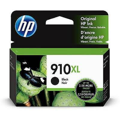 HP 910XL High Yield Original Ink Cartridge, Black (3yl65an)