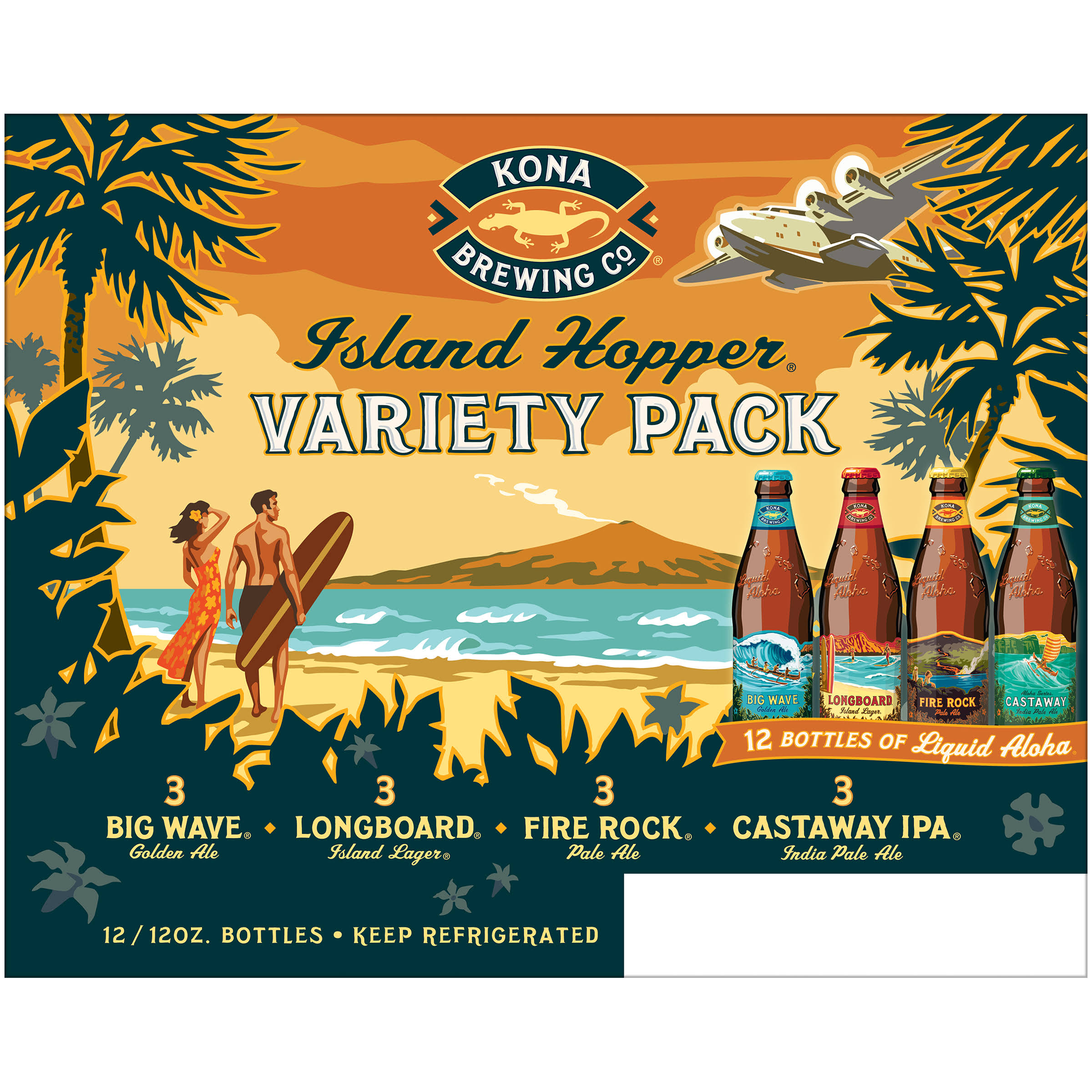 Kona Beer, Island Hopper Variety Pack - 12 pack, 12 oz bottles