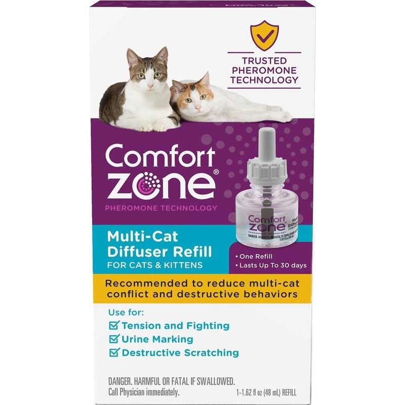 Comfort Zone 1 Refill Cat Calming Diffuser Refill 30 Day Supply For A Peaceful Home Veterinarian Recommend de Stress Your Cat and Reduce Spraying