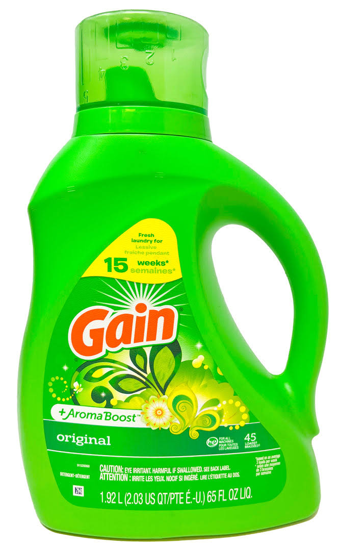 Gain Liquid Laundry Detergent, Original Scent, 45 Loads - 65 oz