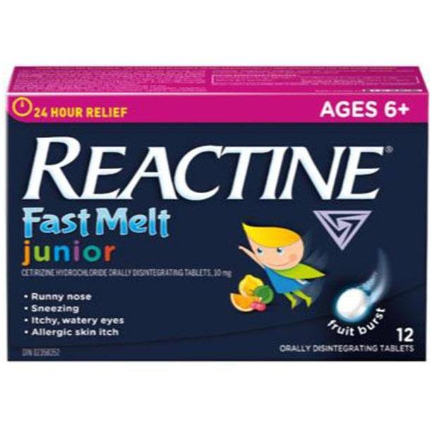 Reactine Fast Melt Junior Formula - 12 Units