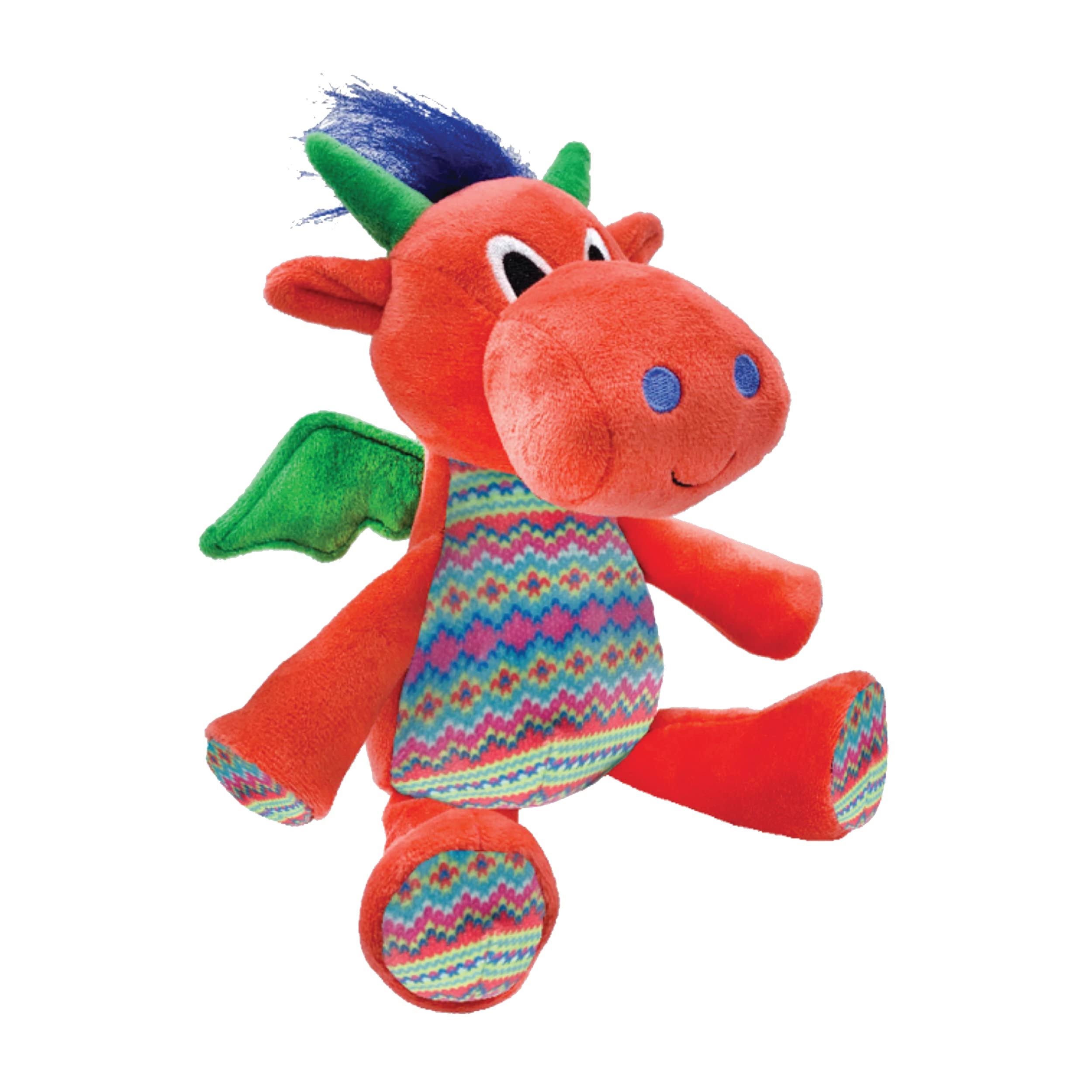 Lulubelles Holiday Power Plush Dog Toy - Fireball Dragon - Large