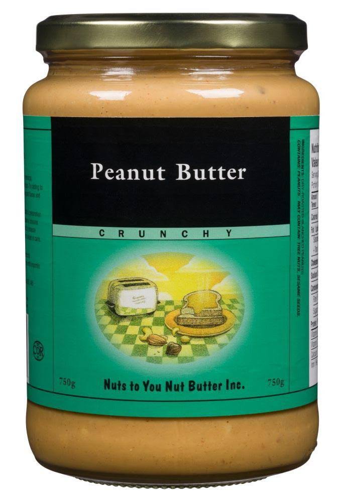 Nuts to You Peanut Butter Crunchy 750g